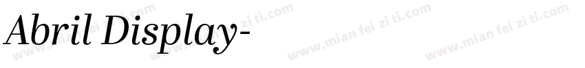 Abril Display字体转换